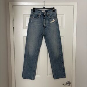 Agolde Blue Straight Leg Jeans Classic Denim